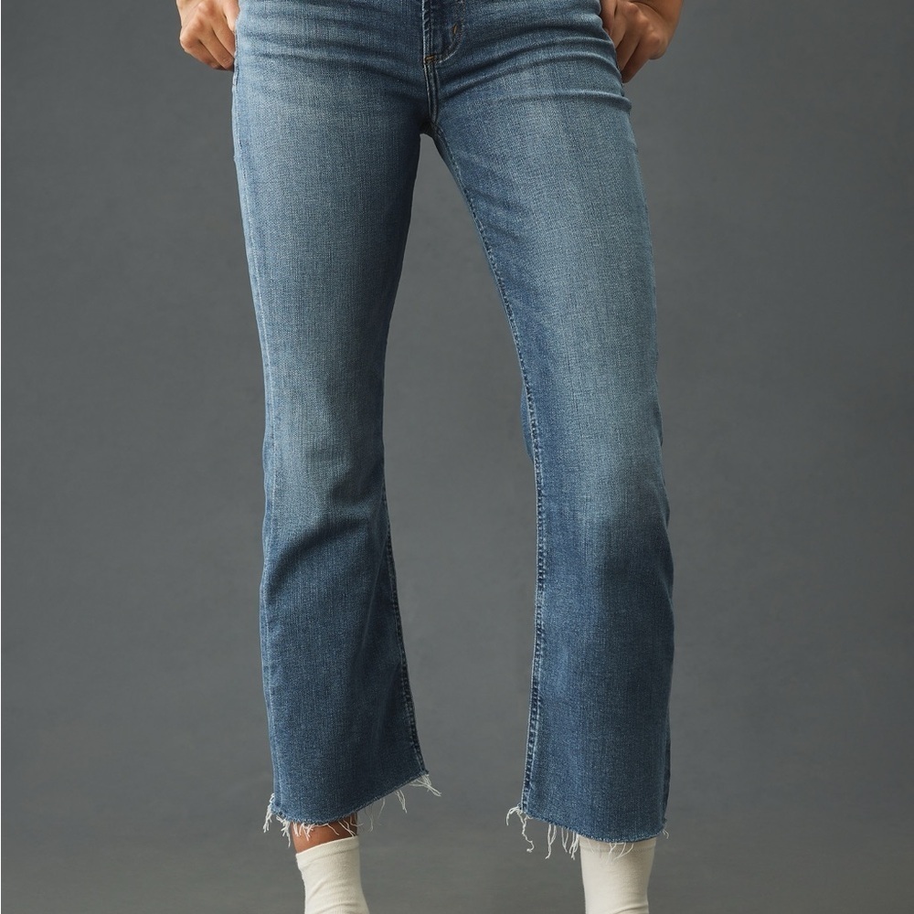 Citizens of Humanity Isola mid rise bootcut cropped jeans 30 33 stretch raw hem